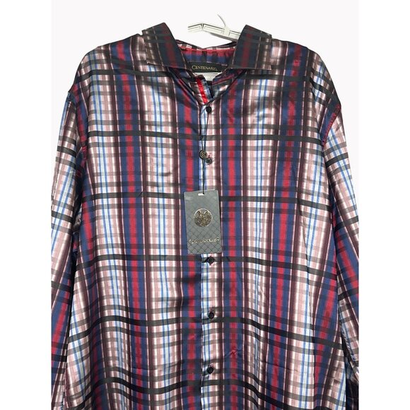 Centenario Other - Centenario Mens 4XL Plaid Long Sleeve Shirt In Red & Black